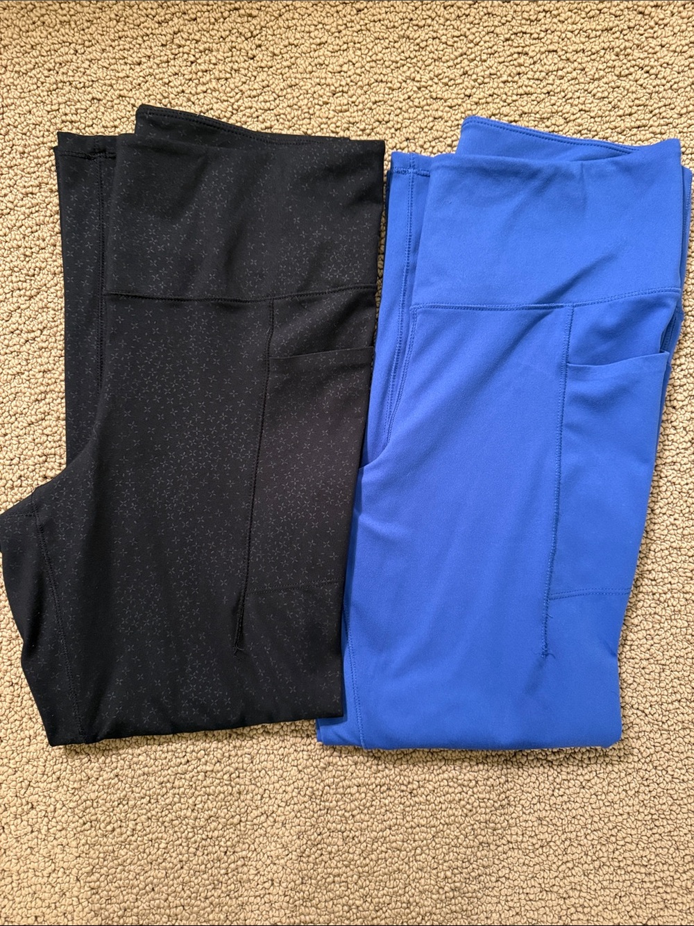 Danskin Women’s Active Leggings Duo - Black & Royal Blue